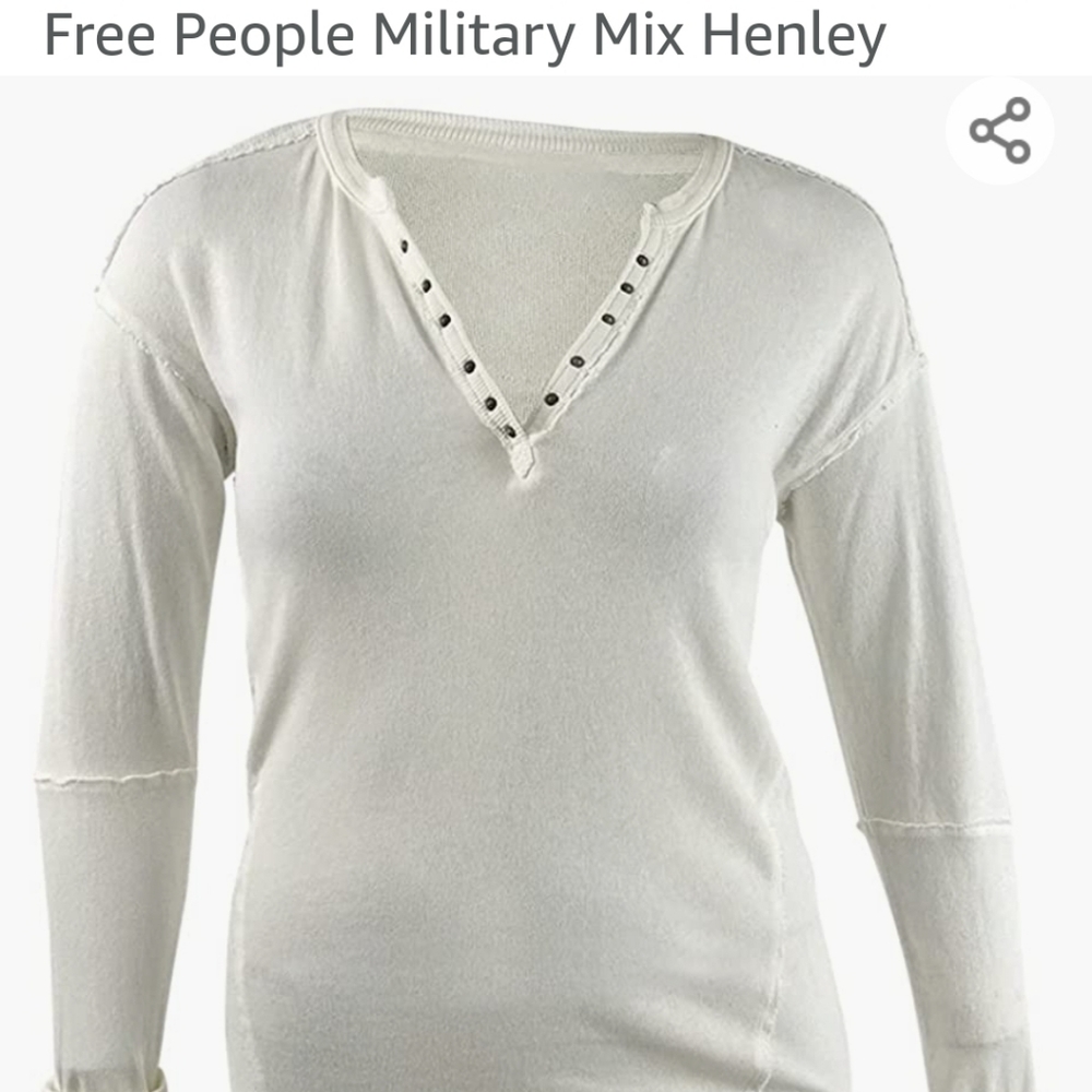 Free People "Military Mix" Henley